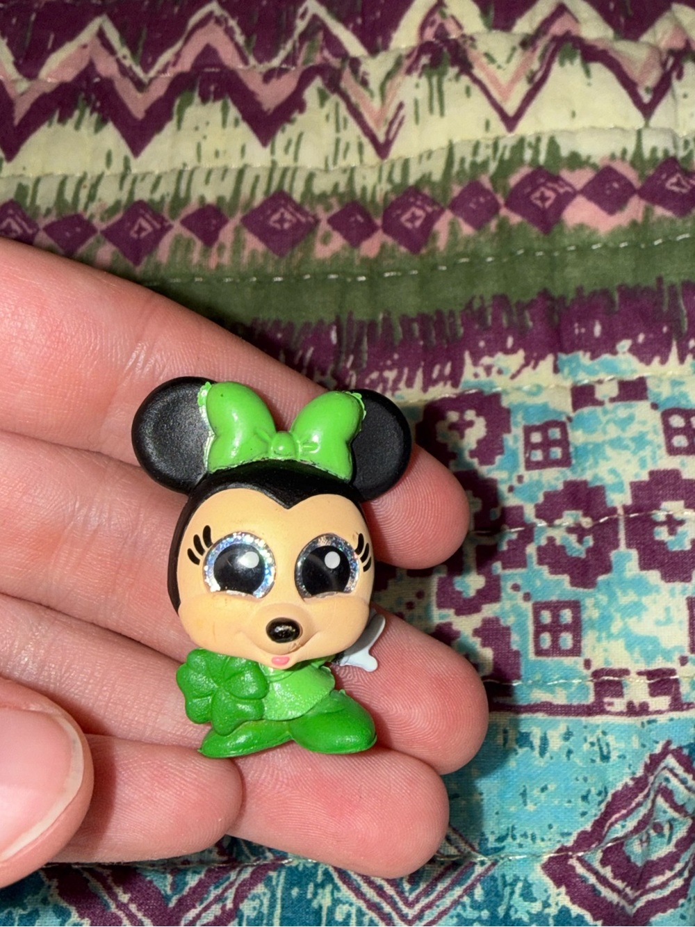 Disney Doorables Mini Figure Minnie Mouse Green Clover